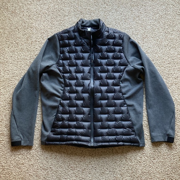 Adidas Men’s Golf Tech Frostguard Recycled Content Down Quilted Insulated Jacket - Picture 1 of 16